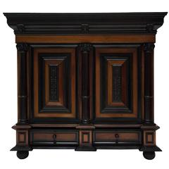 Antique 18th Century Ebony and Rosewood Dutch Cabinet