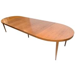 Walnut Dining Table by Skovmand & Andersen for Moreddi with Four Leaves