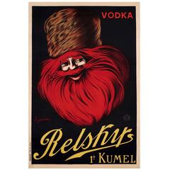 Antique Original Advertising Poster "Vodka Relskys 1º Kumel" by Leonetto Cappiello