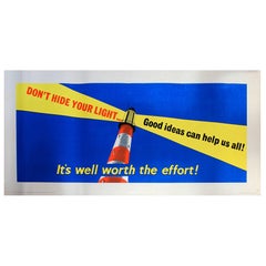 Large Original Retro Mid-Century Motivational Poster - Don't Hide Your Light!