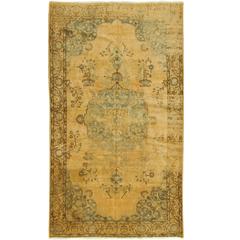 Vintage Turkish Oushak Rug 4