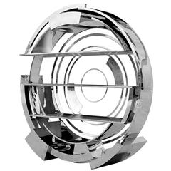 Round Steel Shelf, Polished and Brushed 11