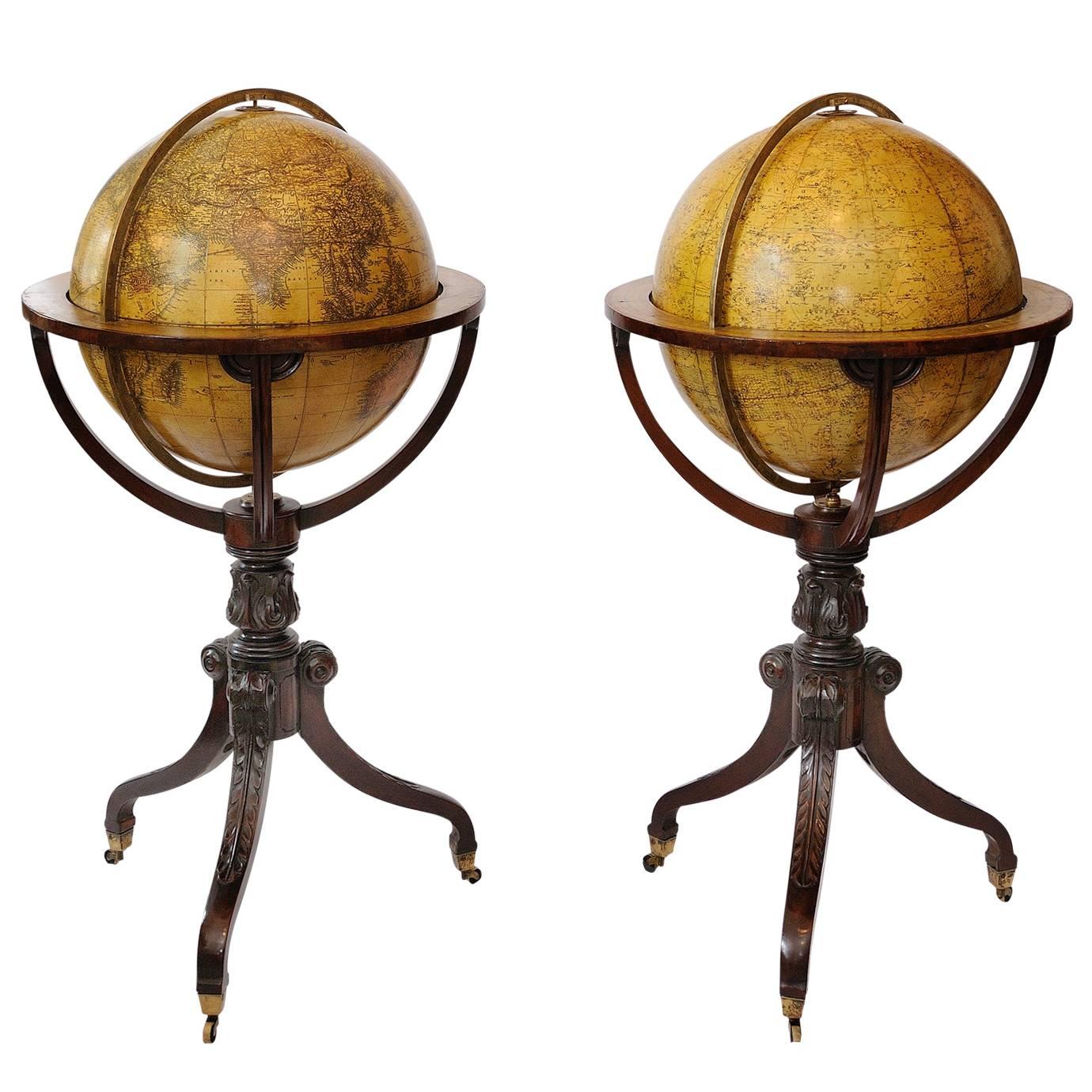 Pair of early 19th Century Regency Globe Stands, circa 1820 For Sale