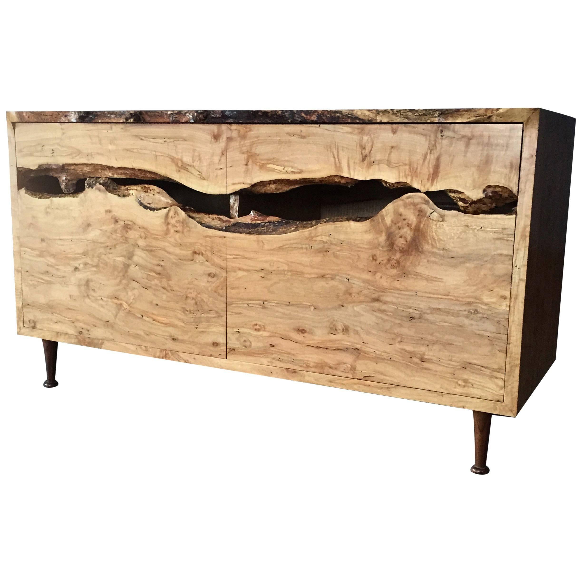 Live-Edge Ambrosia Maple Sideboard, Daniel Oates, USA