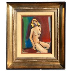 Paris School Modernist Nude Painting, 1950s