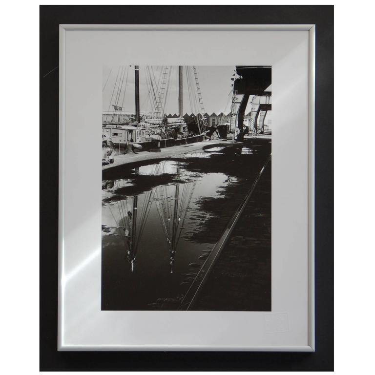 Black and White 1960s Photography, Boat Reflections For Sale