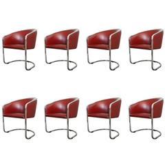 Set of 8 Cantilever Thonet Dining Chairs