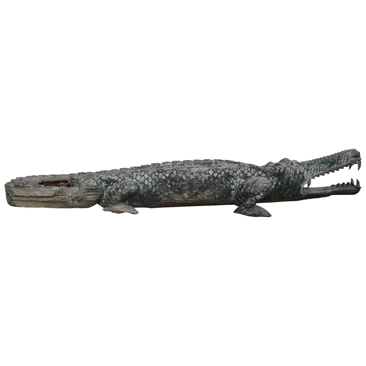 Large 19th Century Folk Art Alligator