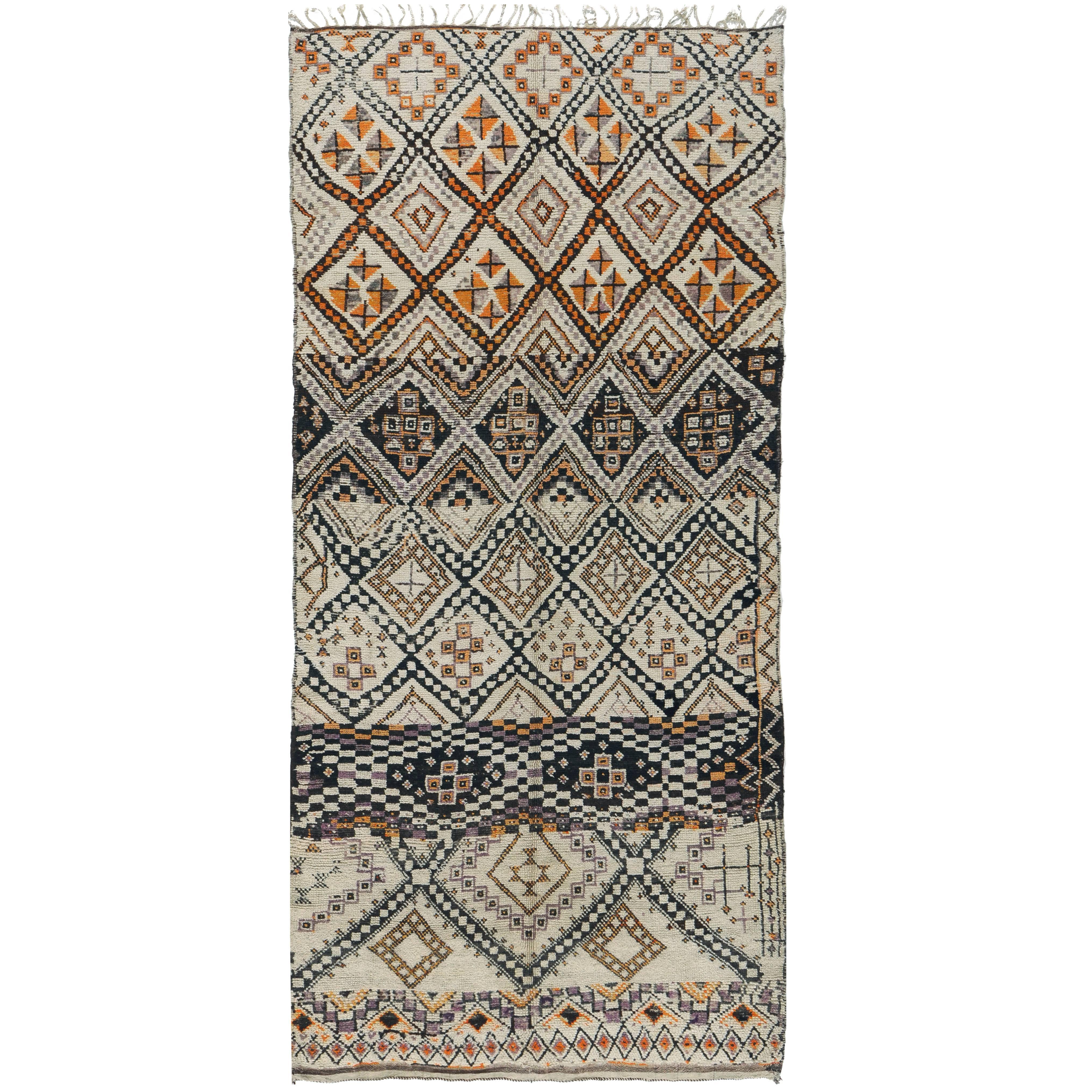 1950s Ait Youssi Tribe Moroccan Rug For Sale
