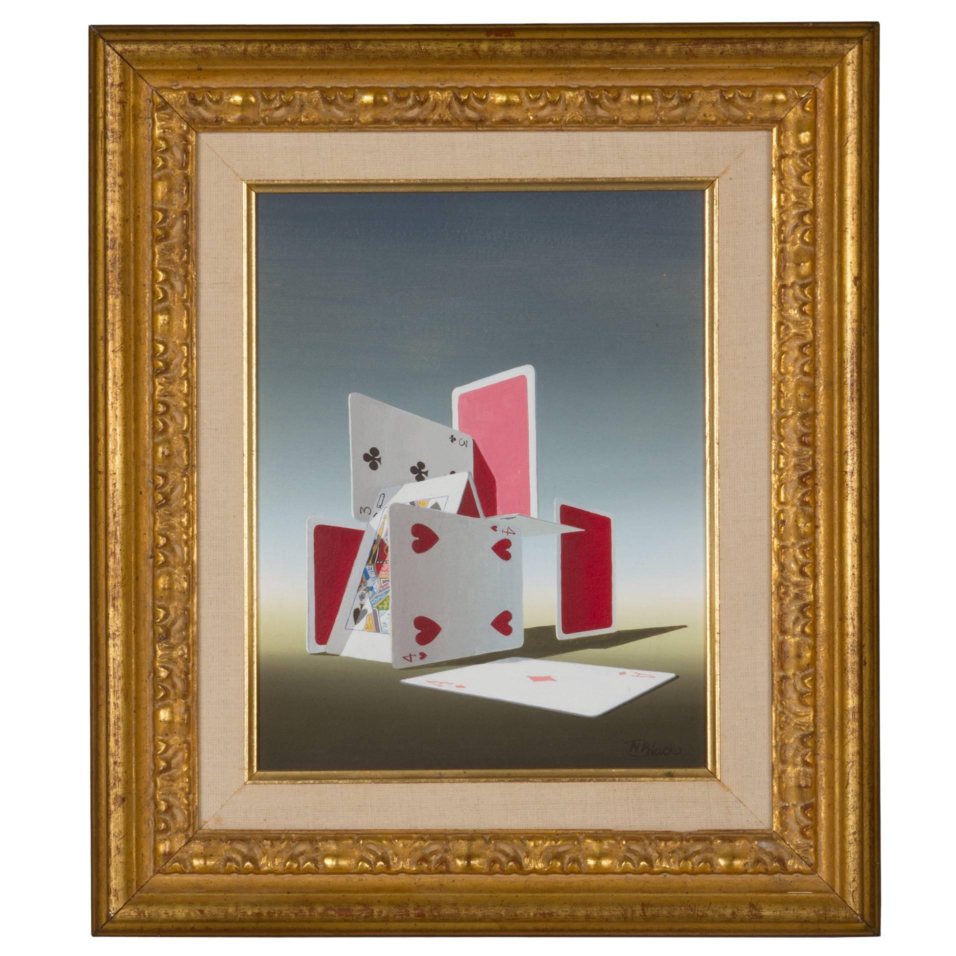"House of Cards" Painting by Norman Black For Sale