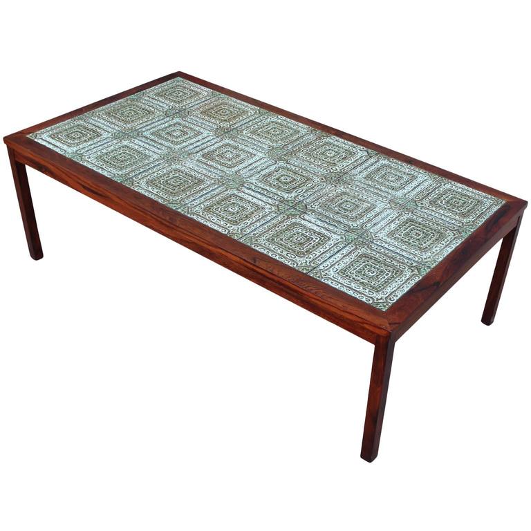 Excellent Danish Tile and Rosewood Coffee Table at 1stDibs bernhardt