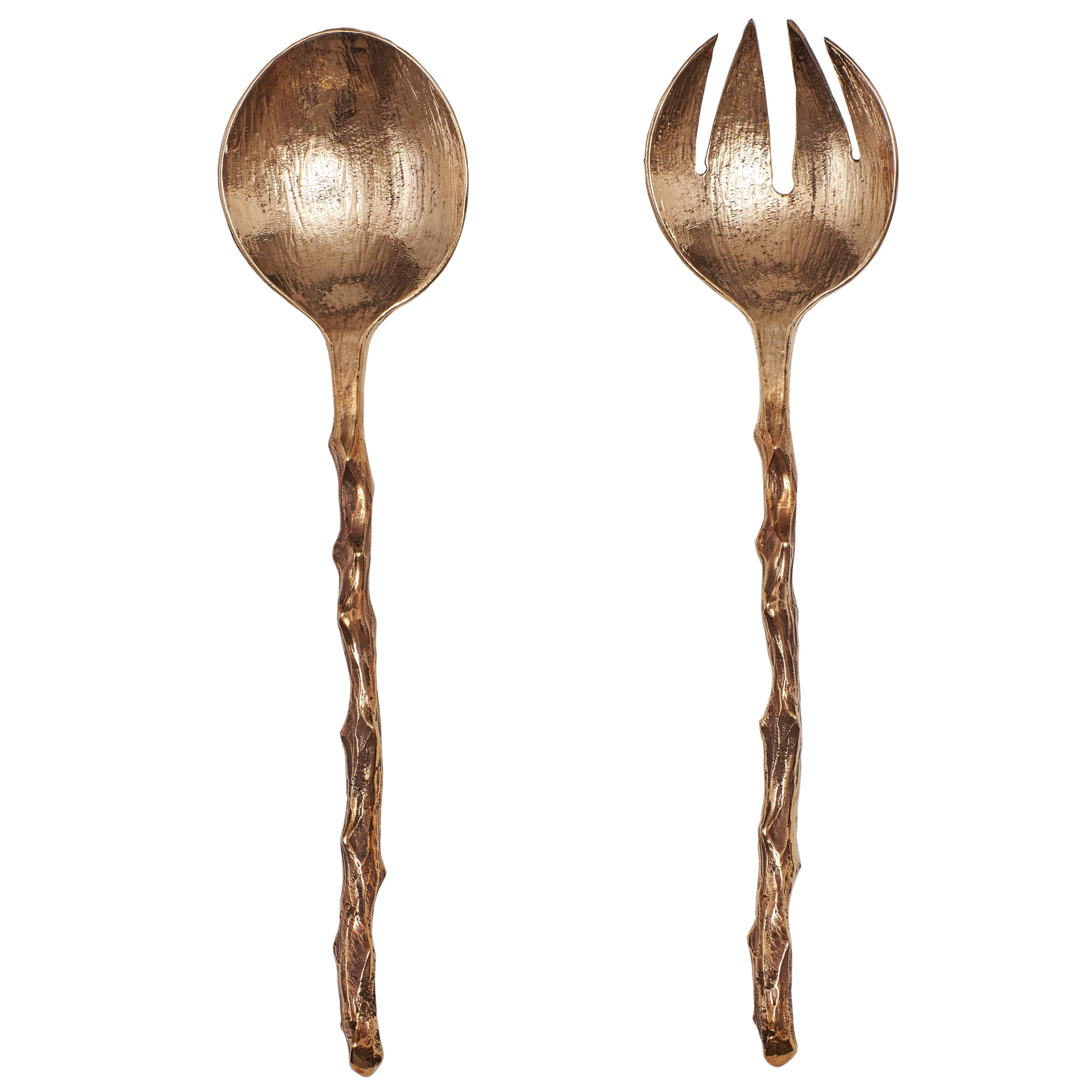 Osanna Visconti di Modrone's Bronze Serving Cutlery Set For Sale
