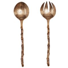 Osanna Visconti di Modrone's Bronze Serving Cutlery Set