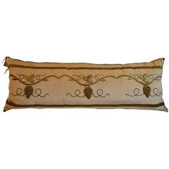 Pillow with Antique Raised Gold Metallic Embroidery 10