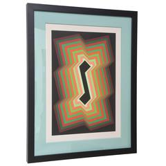 Vintage Artist Proof or Lithograph by "Yvaral" Jean-Pierre Vasarely, Son of V.Vasarely