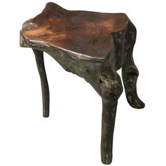 Lychee Wood Three Leg Cocktail Table, Indonesia, Contemporary