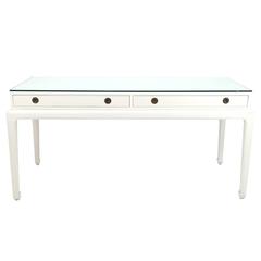 Asian Modern Campaign Style Desk or Console by Henredon