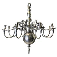 English Silver Plated Chandelier 