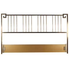 Antique Brass King-Size Headboard by Mastercraft