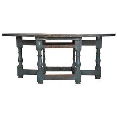 18th Century Swedish Drop-Leaf Dining Table 6