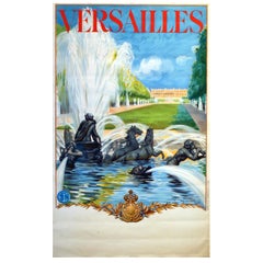 Vintage Original 1930s SNCF French Railways Poster “Versailles” by Maurice Milliere