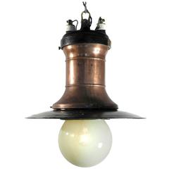 Beautiful 1920s NYC Street Lamp With Vaseline Globe