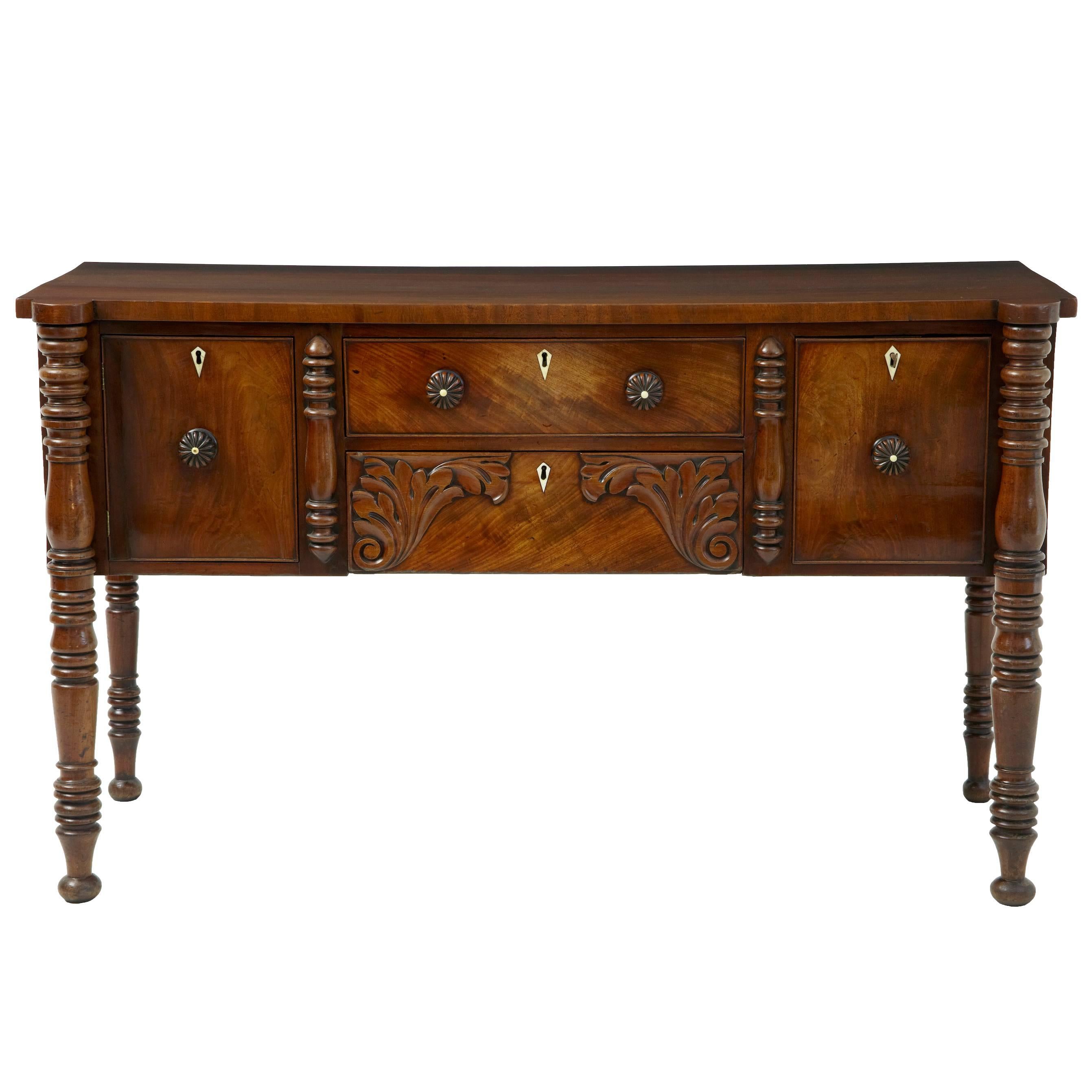 19th century William iv Scottish mahogany sideboard