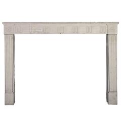 18th Century, Limestone antique fireplace mantel from the LXIV period.