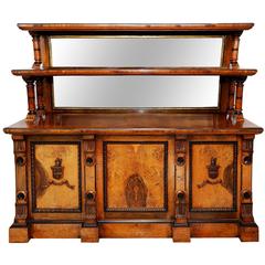 Arts and Crafts Burr Oak Serving Table/Cabinet, circa 1890 10