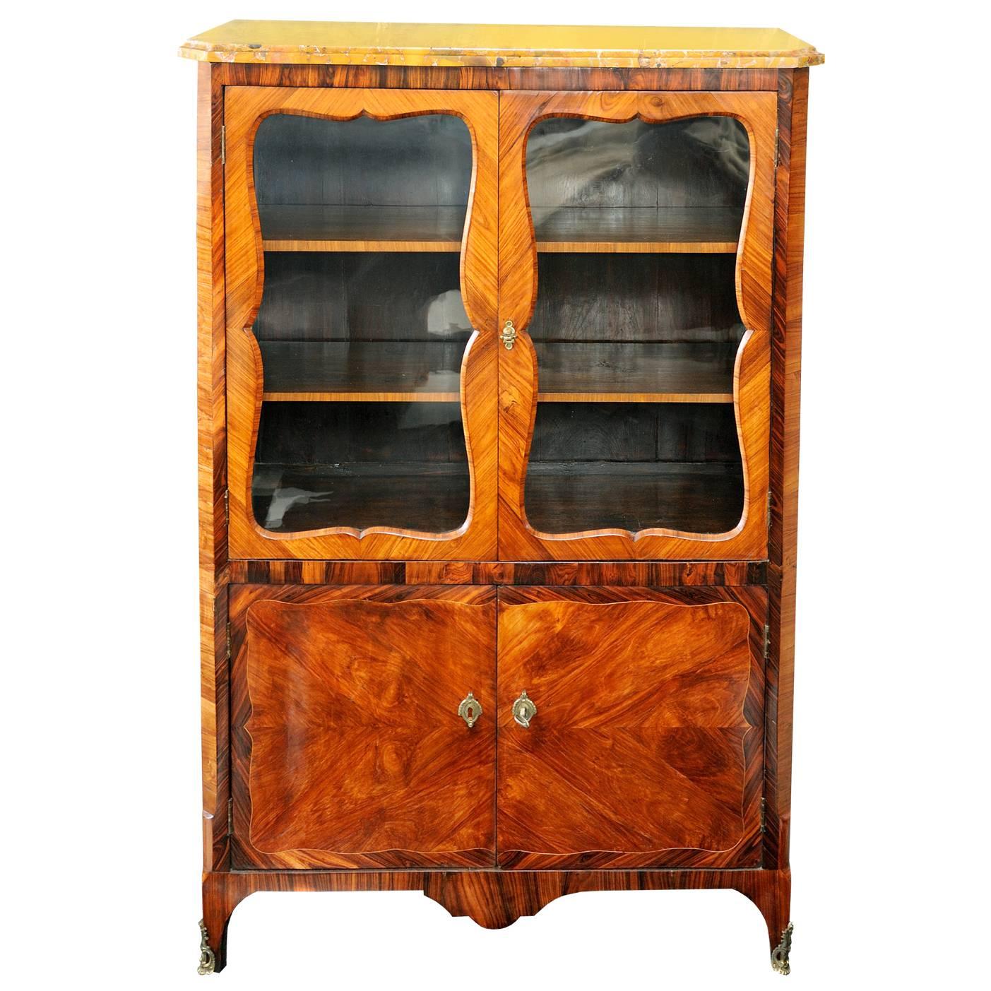 French Louis XV Glazed Cabinet, circa 1760 For Sale