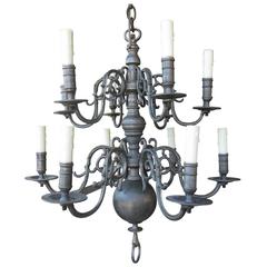 19th-20th Century Two-Tier Dutch Style Chandelier 9