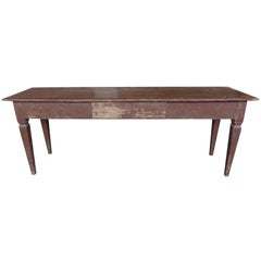 Antique 20th Century Teak Wood Side Table