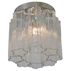 Murano Flush Ceiling Fixture with Tronchi Crystals