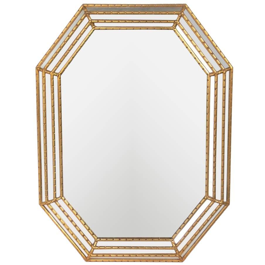 Italian Gilt Octagonal Mirror 
