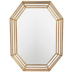 Italian Gilt Octagonal Mirror 8