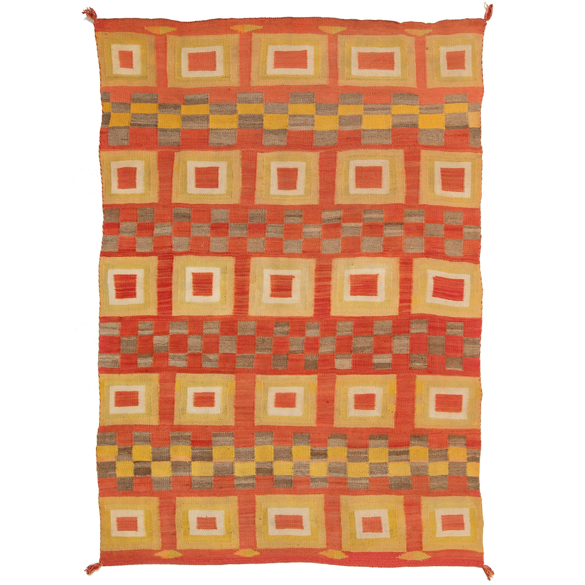 Antique Native American Transitional Blanket, Navajo Textile, circa 1900