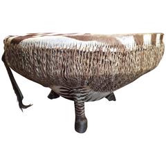 Zebra Drum Table from Ghana