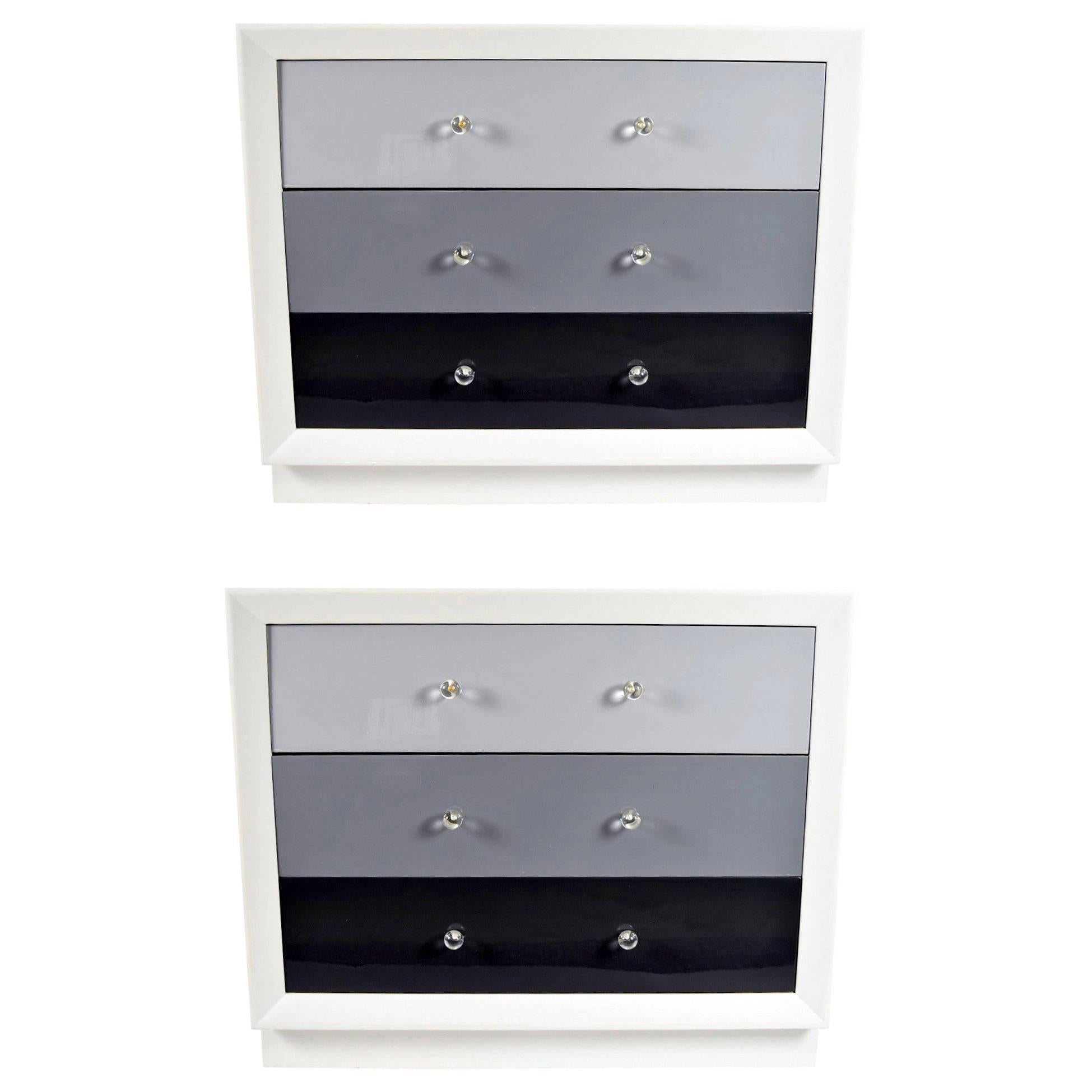 Pair of Chests by John Stuart Newly Lacquered
