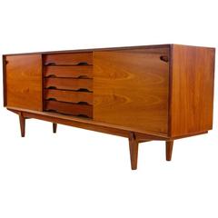 Danish Modern Teak Credenza Designed by Rosengren Hansen