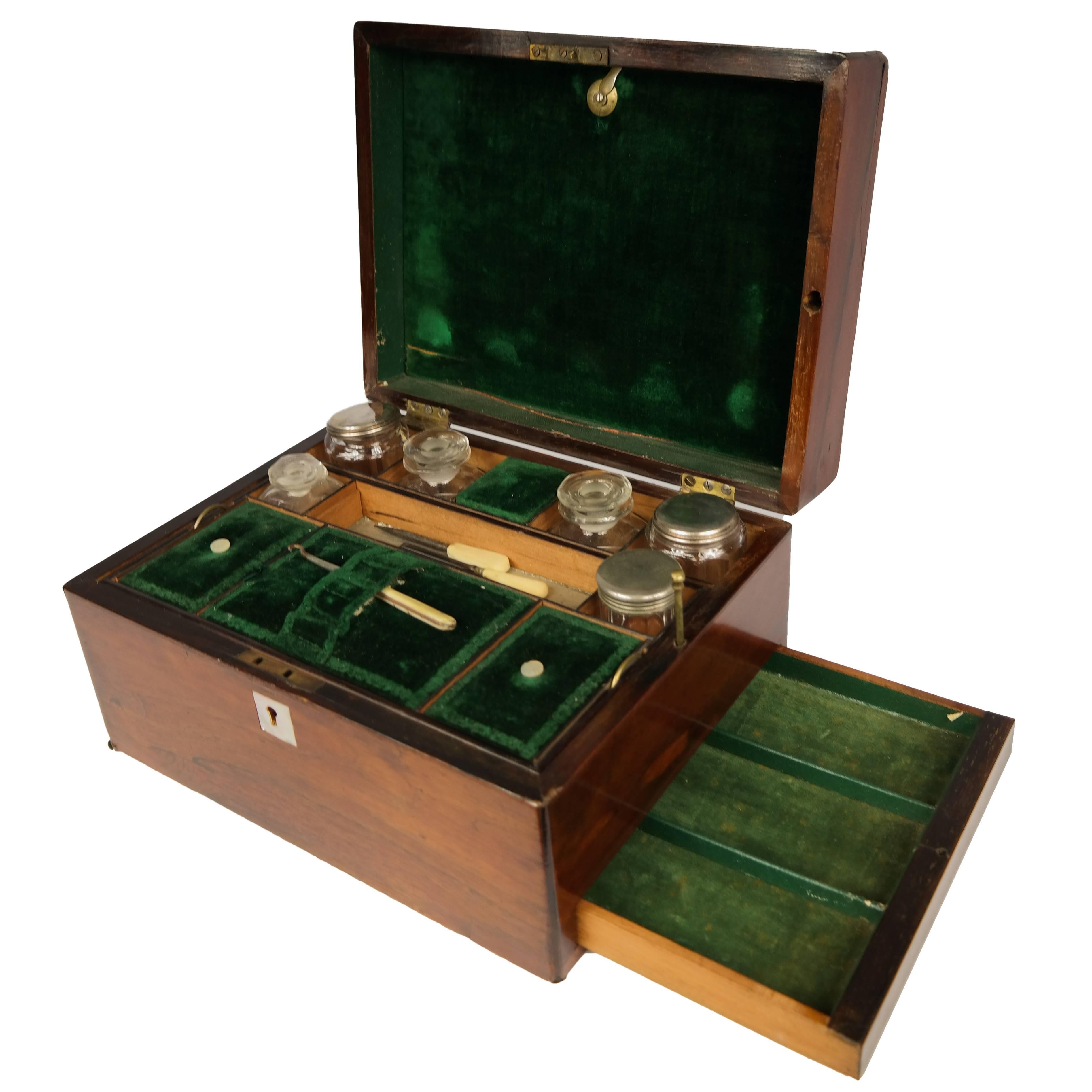 19th Century Rosewood Toiletry Box