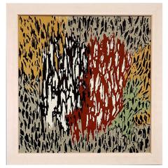 Hugo Mohl 'Filigran' Midcentury Abstract Painting, Dated 1960