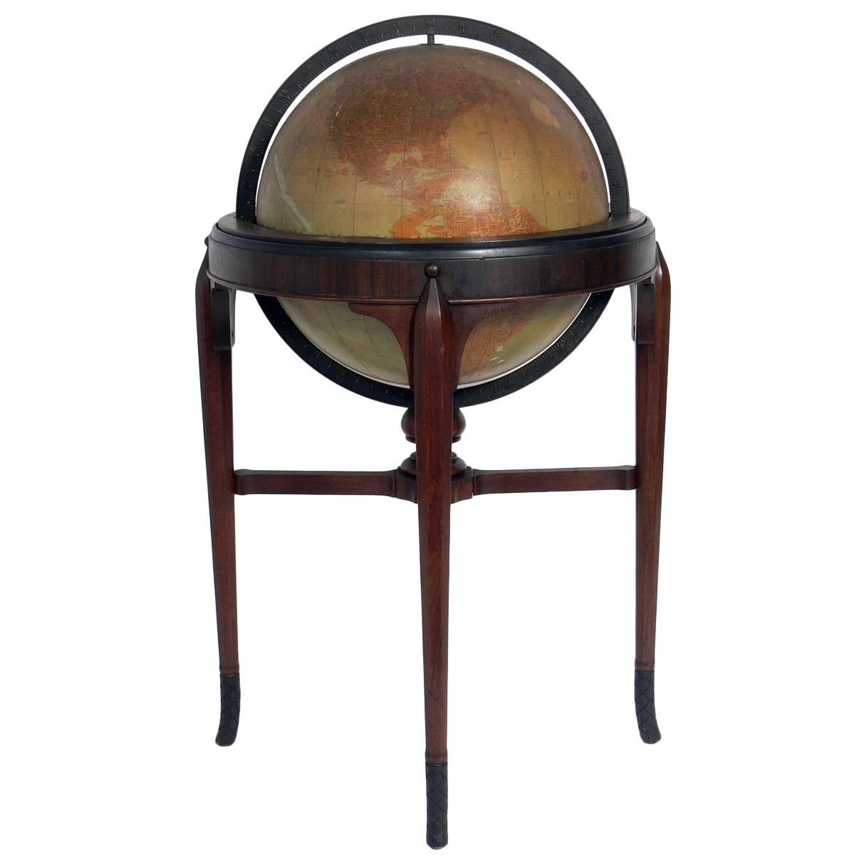 1930s Art Deco Globe by Rand McNally at 1stdibs