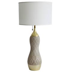 Gerald Thurston Ceramic Brass Table Lamp for Lightolier