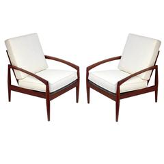 Vintage Pair of Danish Modern Lounge Chairs by Kai Kristiansen