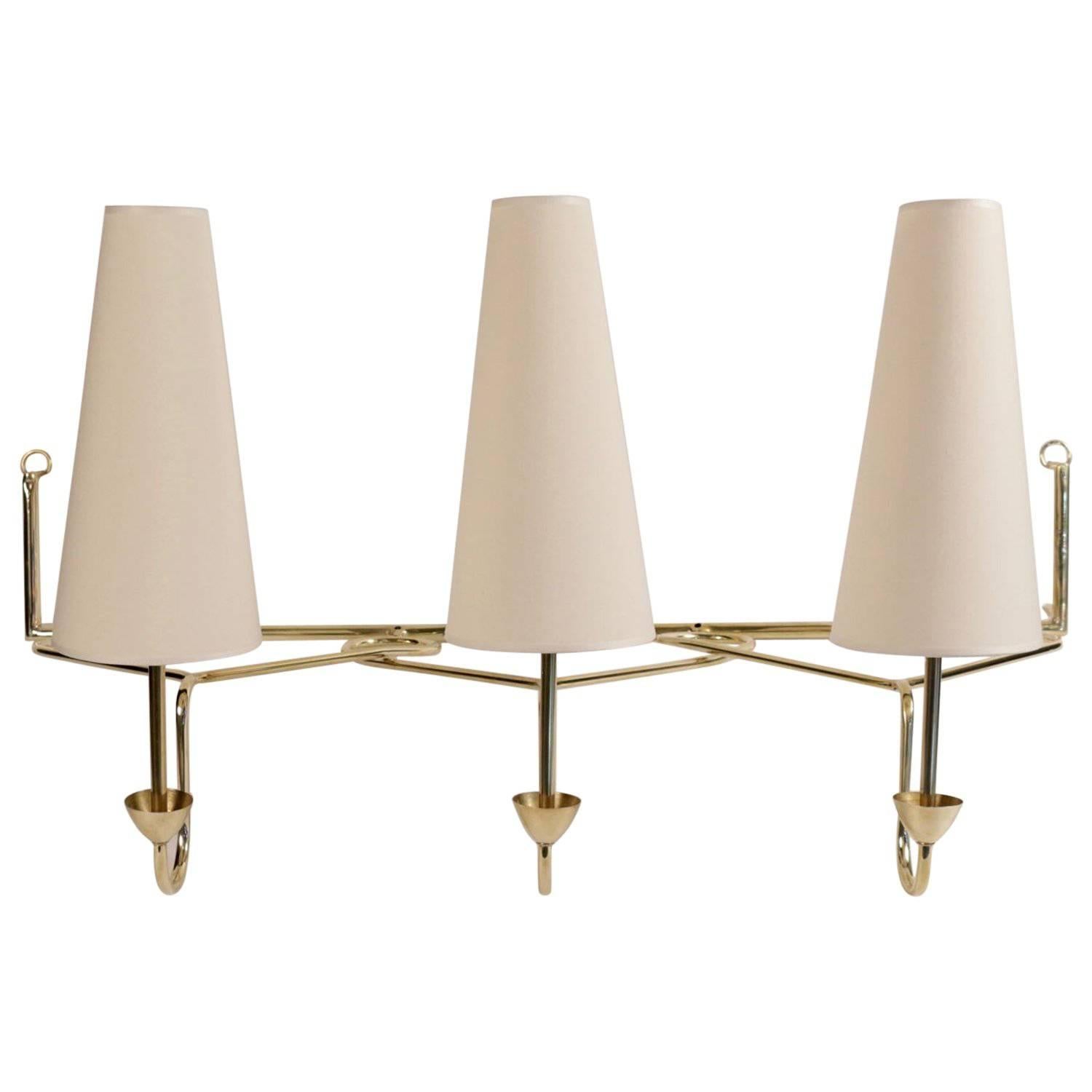 Large 1950s Sconce Attributed to Stilnovo