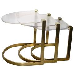 Set of Three Bronze Nesting Tables