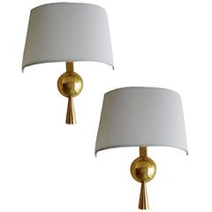 Pair of 1940s Sconces by Guillemard