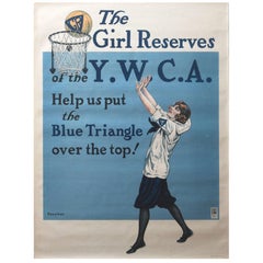 Antique Original WW I Poster "The Girl Reserves of the YWCA United War Work Campaign"
