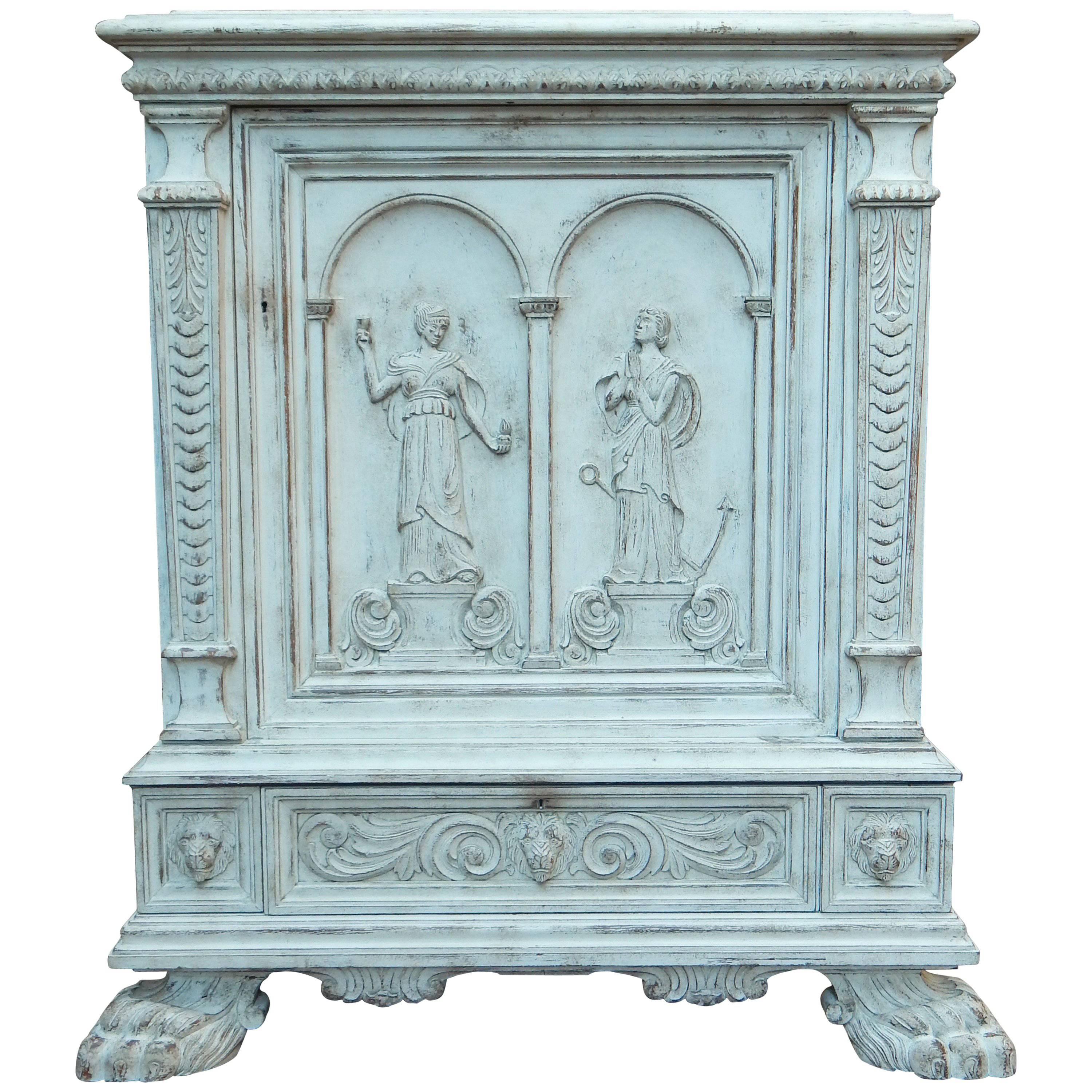 Swedish Neoclassical or Gothic Revival Bar, circa 1940 For Sale