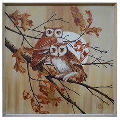 Painting of Two Owls